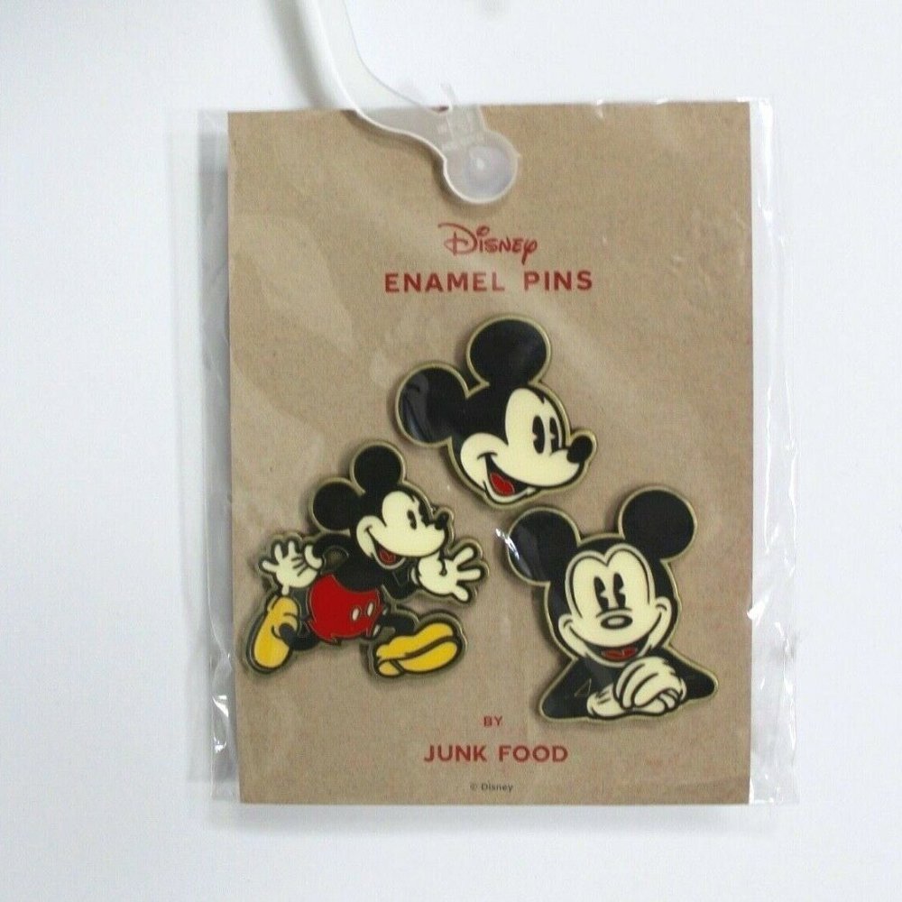 Disney x Junk Food Mickey Mouse 3-Pack Enamel Pins